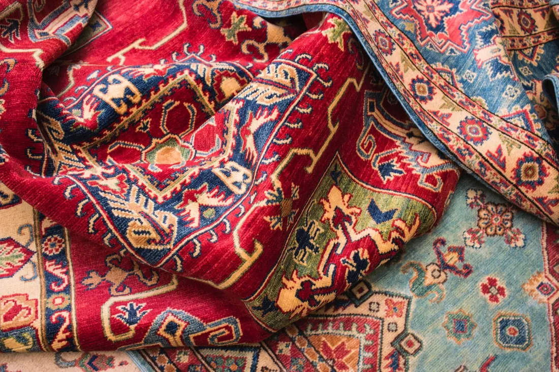 Colorful patterned area rugs